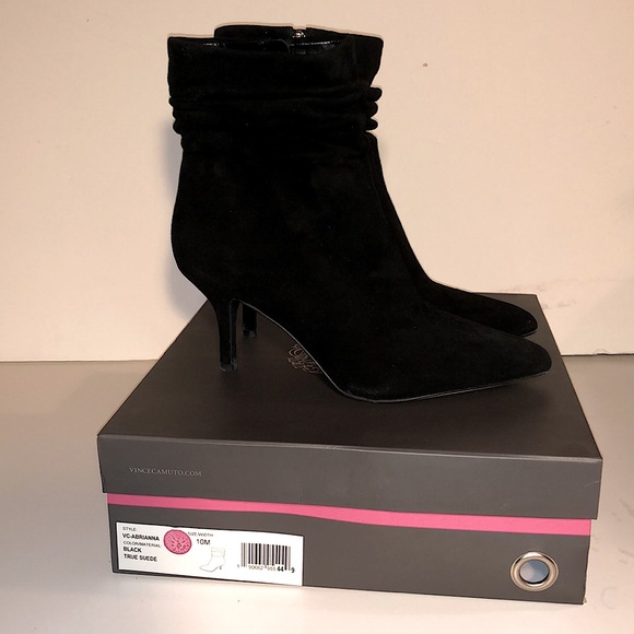 Vince Camuto | Black Suede elegant ankle bootie | 10M - Picture 10 of 10